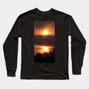 golden columbia river sunrise 4 Long Sleeve T-Shirt